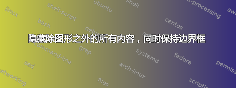 隐藏除图形之外的所有内容，同时保持边界框