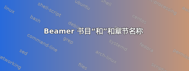 Beamer 书目“和”和章节名称