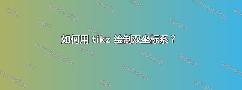 如何用 tikz 绘制双坐标系？