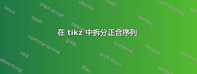 在 tikz 中拆分正合序列