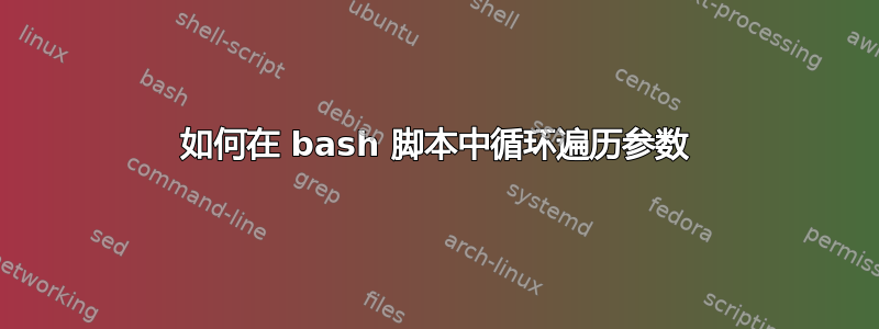 如何在 bash 脚本中循环遍历参数