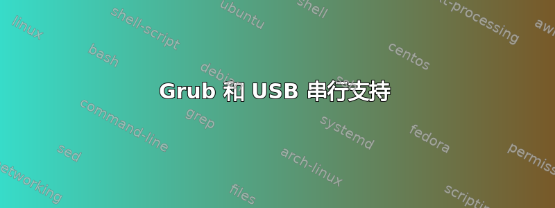 Grub 和 USB 串行支持