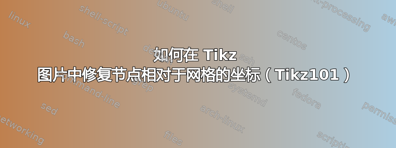 如何在 Tikz 图片中修复节点相对于网格的坐标（Tikz101）