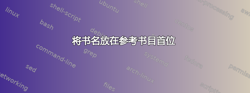 将书名放在参考书目首位