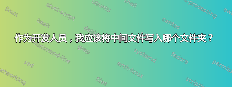 作为开发人员，我应该将中间文件写入哪个文件夹？