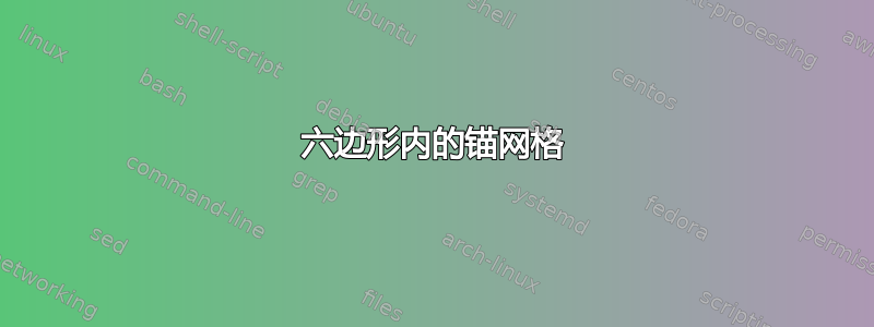 六边形内的锚网格