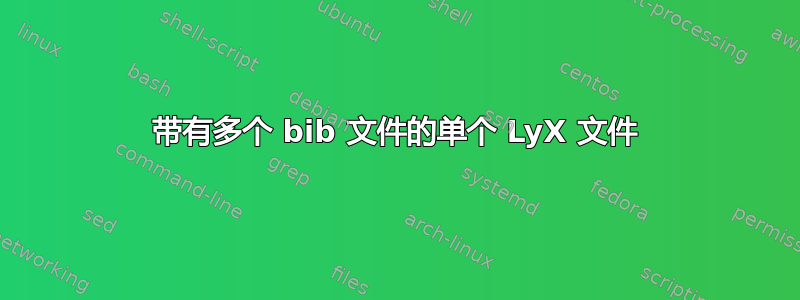 带有多个 bib 文件的单个 LyX 文件