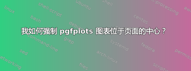 我如何强制 pgfplots 图表位于页面的中心？