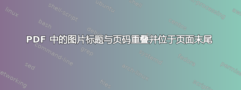 PDF 中的图片标题与页码重叠并位于页面末尾