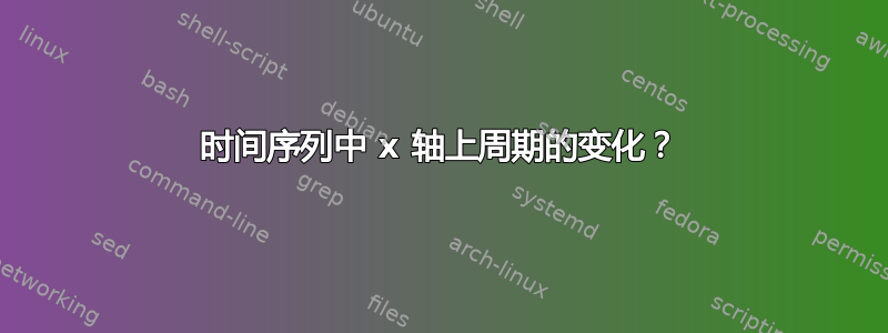 时间序列中 x 轴上周期的变化？