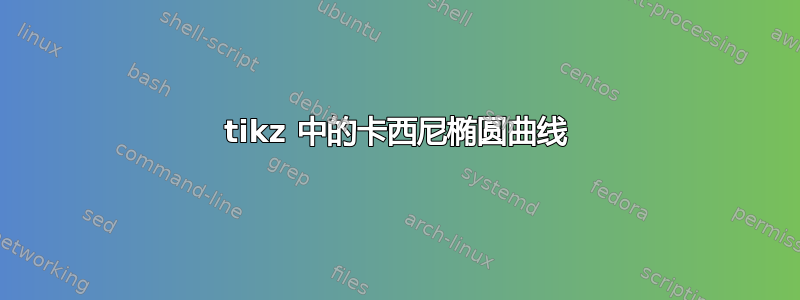 tikz 中的卡西尼椭圆曲线