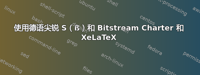 使用德语尖锐 S（ß）和 Bitstream Charter 和 XeLaTeX