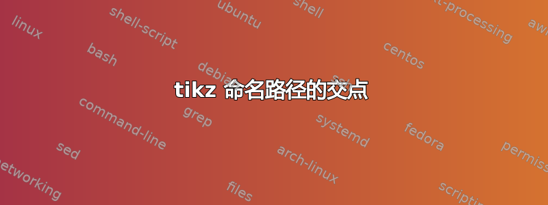 tikz 命名路径的交点