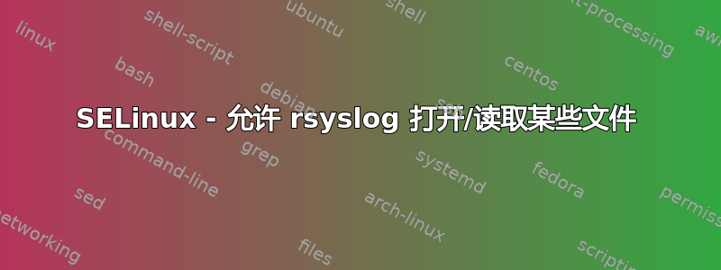 SELinux - 允许 rsyslog 打开/读取某些文件