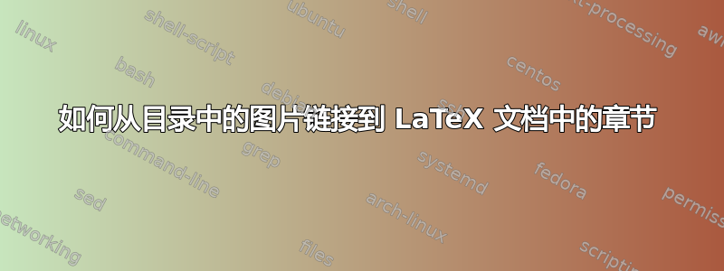 如何从目录中的图片链接到 LaTeX 文档中的章节