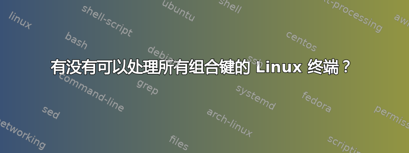 有没有可以处理所有组合键的 Linux 终端？