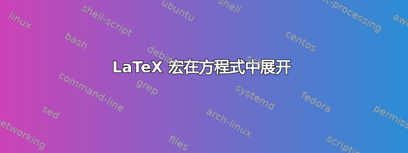 LaTeX 宏在方程式中展开