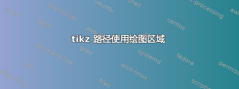 tikz 路径使用绘图区域