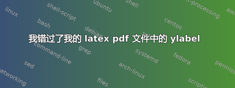 我错过了我的 latex pdf 文件中的 ylabel 