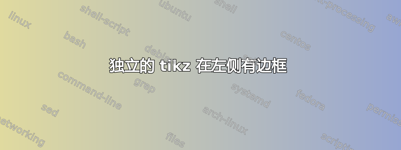 独立的 tikz 在左侧有边框