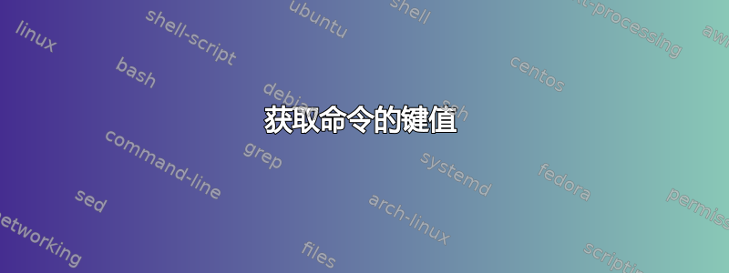 获取命令的键值