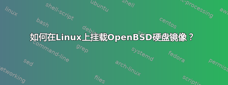 如何在Linux上挂载OpenBSD硬盘镜像？