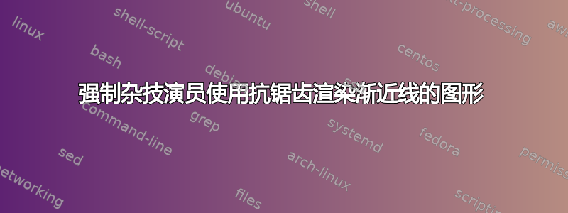 强制杂技演员使用抗锯齿渲染渐近线的图形