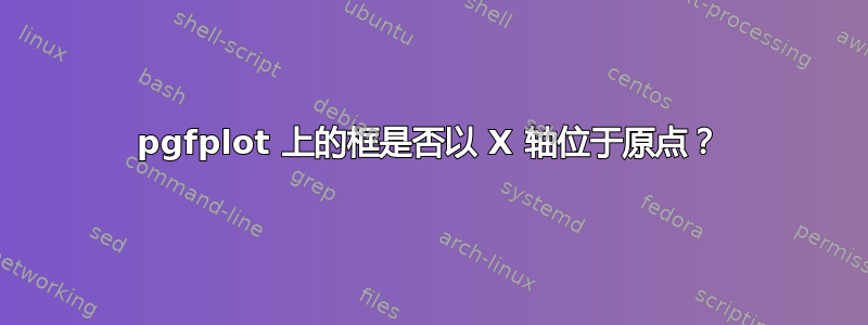 pgfplot 上的框是否以 X 轴位于原点？