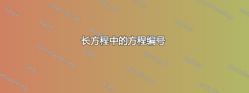 长方程中的方程编号