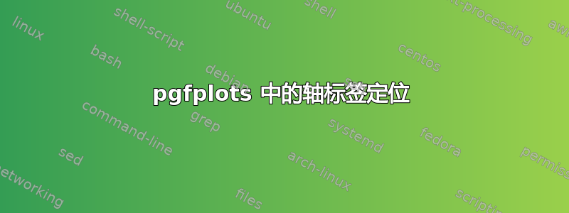 pgfplots 中的轴标签定位