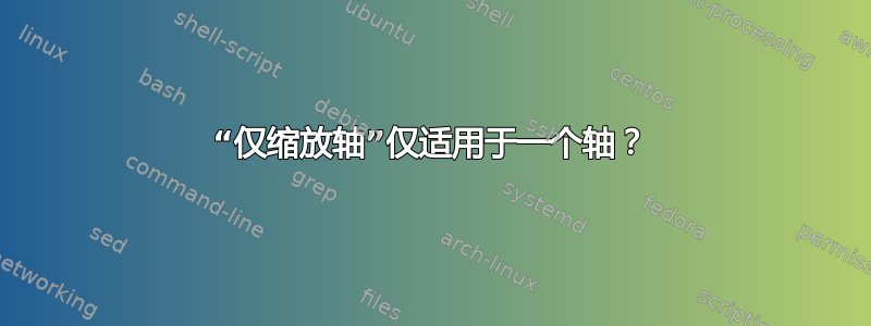 “仅缩放轴”仅适用于一个轴？