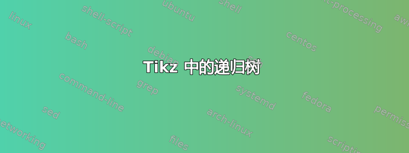 Tikz 中的递归树