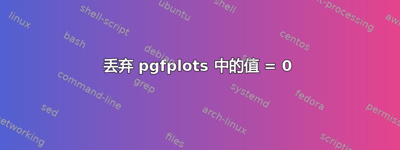 丢弃 pgfplots 中的值 = 0