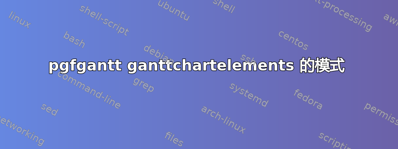 pgfgantt ganttchartelements 的模式