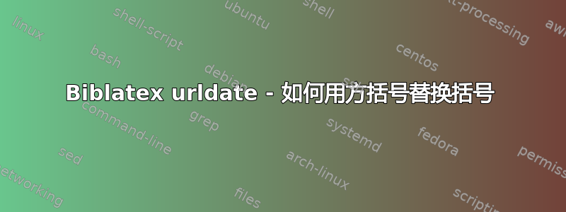 Biblatex urldate - 如何用方括号替换括号