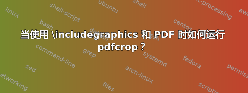 当使用 \includegraphics 和 PDF 时如何运行 pdfcrop？