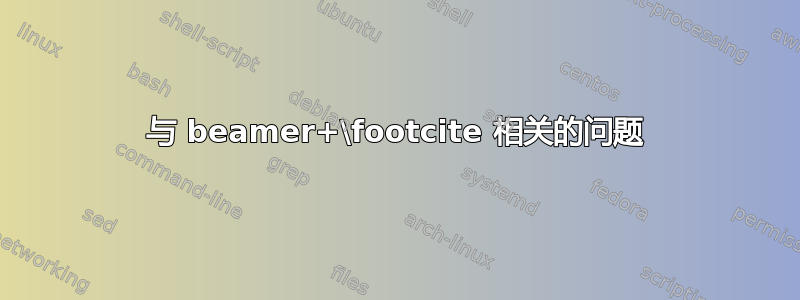 与 beamer+\footcite 相关的问题