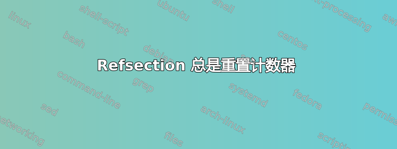 Refsection 总是重置计数器