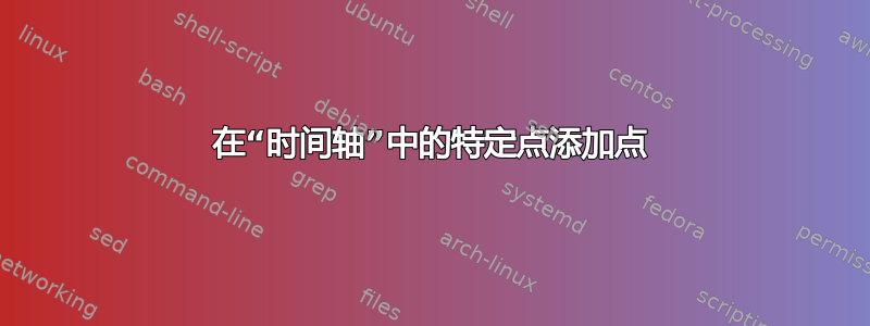 在“时间轴”中的特定点添加点