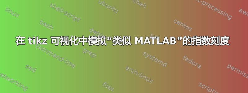 在 tikz 可视化中模拟“类似 MATLAB”的指数刻度