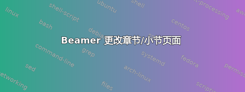 Beamer 更改章节/小节页面