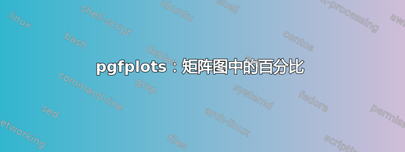 pgfplots：矩阵图中的百分比