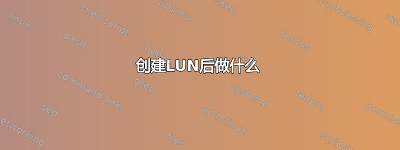 创建LUN后做什么