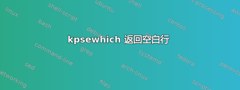 kpsewhich 返回空白行