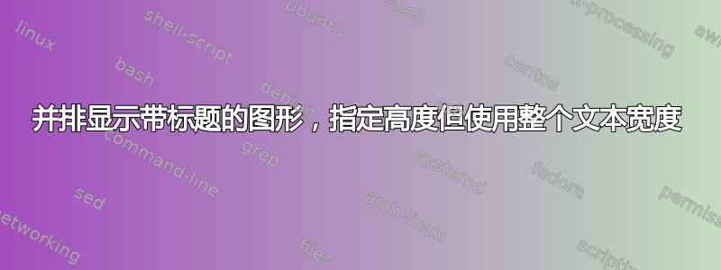 并排显示带标题的图形，指定高度但使用整个文本宽度