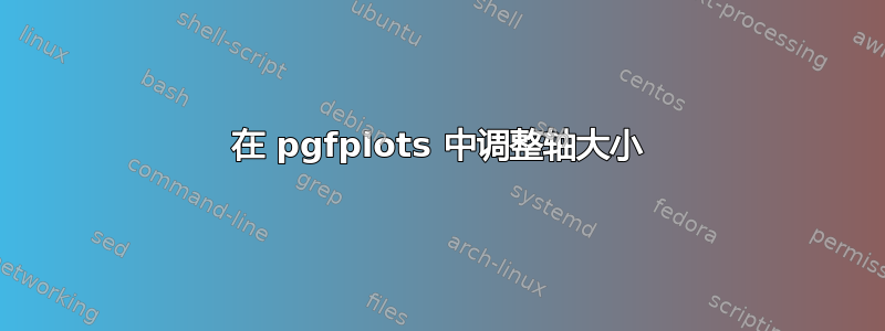 在 pgfplots 中调整轴大小