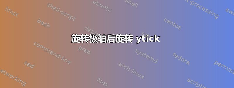 旋转极轴后旋转 ytick