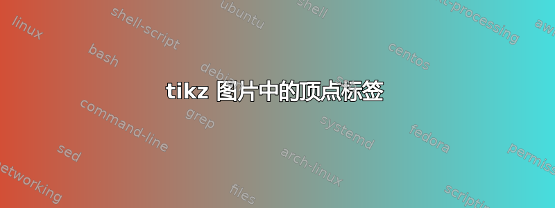 tikz 图片中的顶点标签