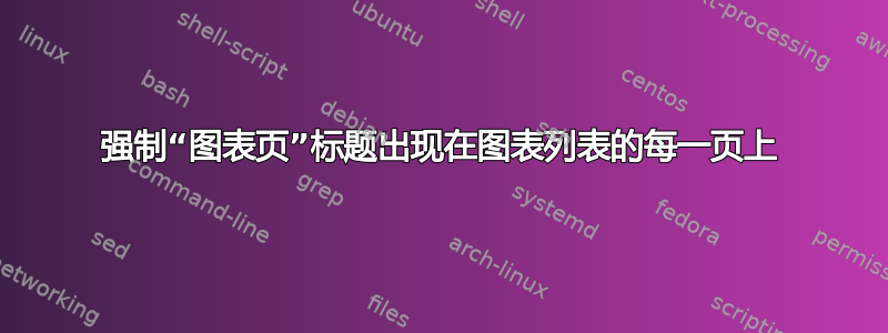 强制“图表页”标题出现在图表列表的每一页上