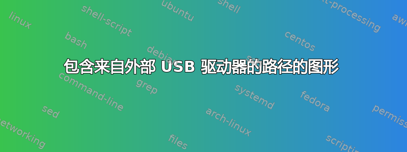 包含来自外部 USB 驱动器的路径的图形